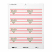 Silver Glitter Heart Etiket (Full Sheet)