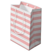 Silver Glitter Heart Medium Cadeauzakje (Achterkant Gekanteld)