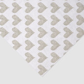 Silver Glitter Heart Tissuepapier (Detail)