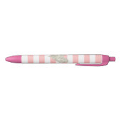 Silver Glitter Heart Zwarte Inkt Pen (Bodem)