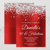 Silver Glitter Helderrood Folie 40 en Fabulous Kaart (Voorkant / Achterkant)