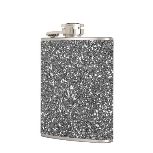 Silver Glitter Heupfles (Links)