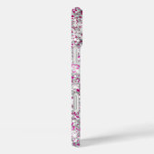 Silver Glitter Hot Pink Metallic Girly Signature Case-Mate iPhone Case (Achterkant / Rechts)