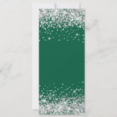 Silver Glitter Hunter Green 50e verjaardag Kaart (Achterkant)