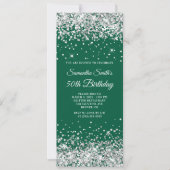 Silver Glitter Hunter Green 50e verjaardag Kaart (Voorkant)