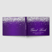 Silver Glitter Indigo Paarse Ombre 40 & Fabulous Gastenboek (Volledig)