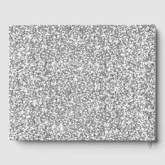 Silver Glitter Infinity bruiloft gastenboek (Achterkant)