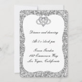 Silver Glitter Infinity Heart Reception Kaart (Voorkant)