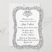 Silver Glitter Infinity Heart Rehearsal Dinner Kaart (Voorkant)
