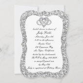 Silver Glitter Infinity Heart Vrijgezellenfeest ui Kaart (Voorkant)