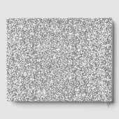 Silver Glitter Infinity Heart Wedding Guestbook Gastenboek (Achterkant)