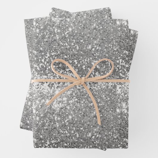 Silver Glitter Inpakpapier Vel (In situ)