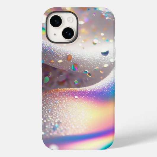 Silver Glitter iPhone/iPad Mate Stoer Hoesje (Achterkant)