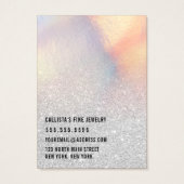 Silver Glitter Iridescent Earring Display Kaart (Achterkant)