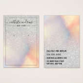 Silver Glitter Iridescent Earring Display Kaart (Voorkant /achterkant)