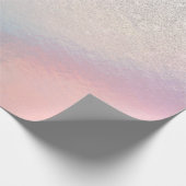 Silver Glitter Iridescent Holographic Gradient Cadeaupapier (Hoek)