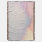 Silver Glitter Iridescent Holographic Gradient Deken (Voorkant Verticaal)