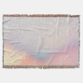 Silver Glitter Iridescent Holographic Gradient Deken (Voorkant)