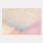 Silver Glitter Iridescent Holographic Gradient Inpakpapier Vel (Voorkant 3)
