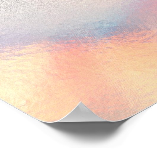 Silver Glitter Iridescent Holographic Gradient Poster (Hoek)