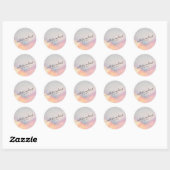Silver Glitter Iridescent Holographic Gradient Ronde Sticker (Vel)