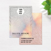 Silver Glitter Iridescent Kettingen display Visitekaartje (Bureau)