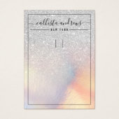 Silver Glitter Iridescent Sleutelhanger Display Ca Visitekaartje (Voorkant)