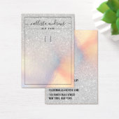Silver Glitter Iridescent Sleutelhanger Display Ca Visitekaartje (Bureau)