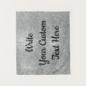 Silver Glitter Jubileum Backdrop Photo Booth Wandkleed (Voorkant)
