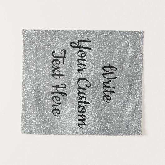 Silver Glitter Jubileum Backdrop Photo Booth Wandkleed (Voorkant (horizontaal))