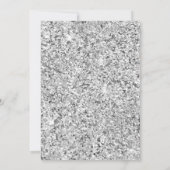 Silver Glitter jurk bruids douche uitnodiging (Achterkant)