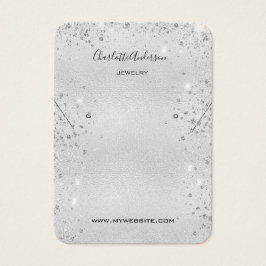 Silver glitter-kaart voor sierjuwelen visitekaartje