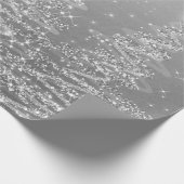 Silver Glitter kerstbomen Holiday Cadeaupapier (Hoek)