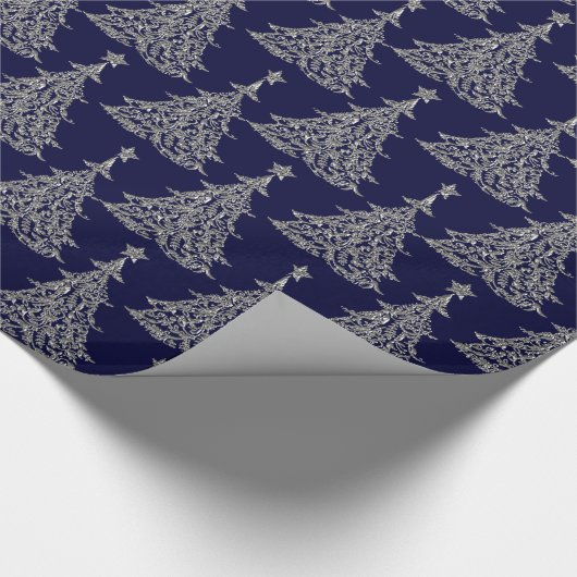 Silver Glitter kerstboompapier Cadeaupapier (Hoek)