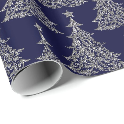 Silver Glitter kerstboompapier Cadeaupapier (Rol Hoek)