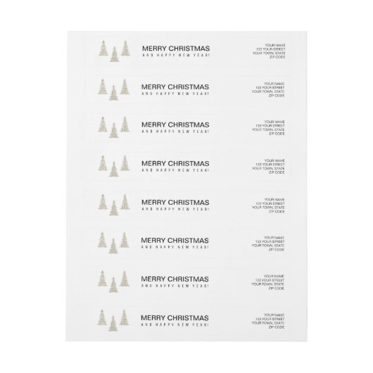 Silver Glitter Kerstmis (Vel)