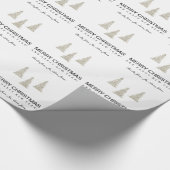 Silver Glitter Kerstmis Cadeaupapier (Hoek)