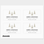 Silver Glitter Kerstmis Rechthoekige Sticker (Vel)