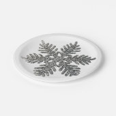 Silver Glitter-kerstnavigatiestantaarn Papieren Bordje (Gekanteld)