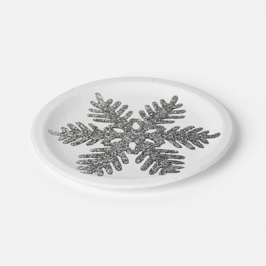 Silver Glitter-kerstnavigatiestantaarn Papieren Bordje (Gekanteld)