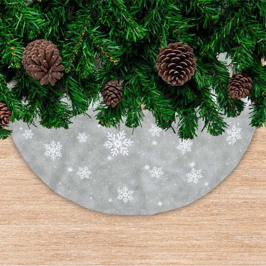 Silver Glitter-kerststerren Snowflakes-patroon Kerstboom Rok