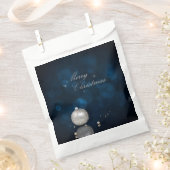 Silver Glitter Kerstversiering - Favor Bag Bedankzakje (Geknipt)
