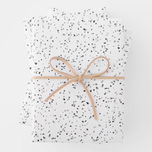 Silver Glitter Kijk Inpakpapier Vel (In situ)