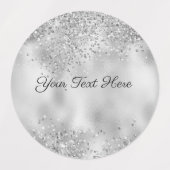 Silver Glitter Kijk Labels (Design 2)