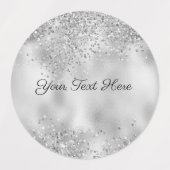 Silver Glitter Kijk Labels (Design 1)