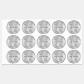 Silver Glitter Kijk Labels (Vel)