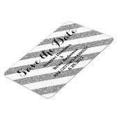 Silver Glitter Kijk Stripes sparen de Magnet van d Magneet (Linkerzijde)