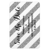 Silver Glitter Kijk Stripes sparen de Magnet van d Magneet (Verticaal)