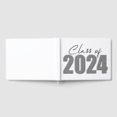 Silver Glitter Klasse van 2024 Gastenboek (Volledig)