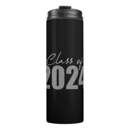 Silver Glitter Klasse van 2024 Thermosbeker